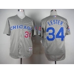 Men's Chicago Cubs #34 Lester 1990 Turn Back The Clock Gray Jersey