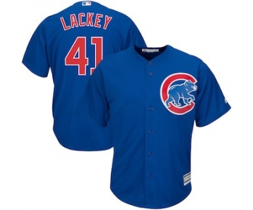 Men's Chicago Cubs 41 John Lackey Majestic Royal Alternate Cool Base Player Jersey