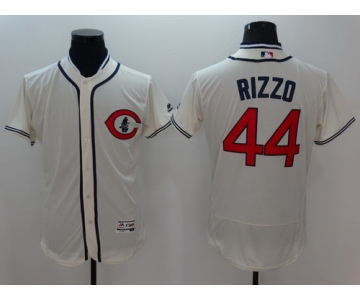 Men's Chicago Cubs #44 Anthony Rizzo Cream Flexbase Majestic 1929 Collection Jersey