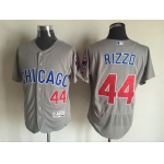 Men's Chicago Cubs #44 Anthony Rizzo Gray Road 2016 Flexbase Majestic Baseball Jersey