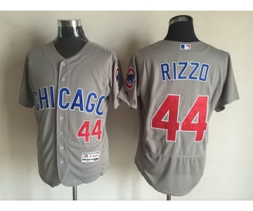 Men's Chicago Cubs #44 Anthony Rizzo Gray Road 2016 Flexbase Majestic Baseball Jersey