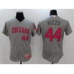 Men's Chicago Cubs #44 Anthony Rizzo Gray with Pink Mother's Day Stitched MLB Majestic Flex Base Jersey