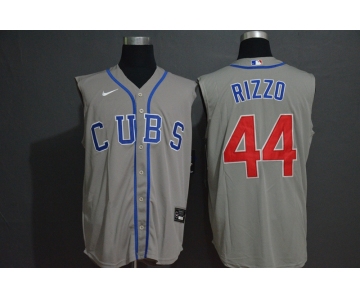 Men's Chicago Cubs #44 Anthony Rizzo Grey Road 2020 Cool and Refreshing Sleeveless Fan Stitched MLB Nike Jersey