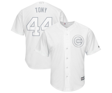 Men's Chicago Cubs 44 Anthony Rizzo Tony White 2019 Players' Weekend Player Jersey