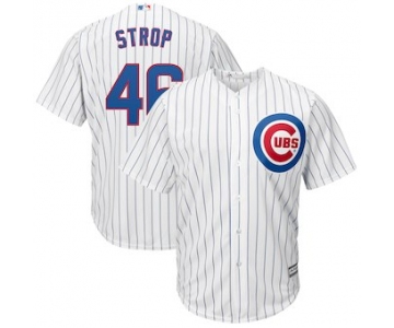 Men's Chicago Cubs 46 Pedro Strop Majestic Home White Cool Base Replica Player Jersey