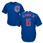 Men's Chicago Cubs #5 Albert Almora Jr Blue Cool Base Majestic Baseball Jersey