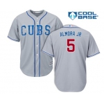 Men's Chicago Cubs #5 Albert Almora Jr. Gray Alternate Cool Base Jersey By Majestic