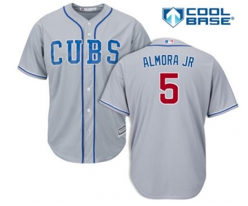 Men's Chicago Cubs #5 Albert Almora Jr. Gray Alternate Cool Base Jersey By Majestic