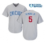 Men's Chicago Cubs #5 Albert Almora Jr. Gray Road Cool Base Jersey By Majestic