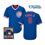 Men's Chicago Cubs #5 Albert Almora Jr. Royal Blue Pullover 1994 Cooperstown Collection Cool Base Jersey