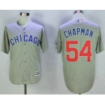 Men's Chicago Cubs #54 Aroldis Chapman Grey New Cool Base Stitched MLB Jersey