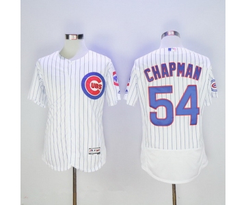 Men's Chicago Cubs #54 Aroldis Chapman White Home Stitched MLB Majestic Cool Base Jersey