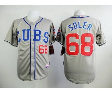 Men's Chicago Cubs #68 Jorge Soler 2014 Gray Jersey