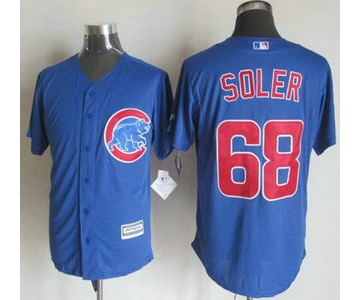 Men's Chicago Cubs #68 Jorge Soler Alternate Blue 2015 MLB Cool Base Jersey