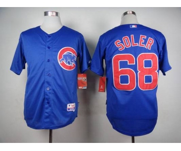 Men's Chicago Cubs #68 Jorge Soler Blue Jersey