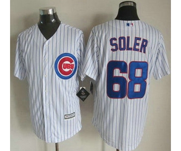 Men's Chicago Cubs #68 Jorge Soler Home White 2015 MLB Cool Base Jersey