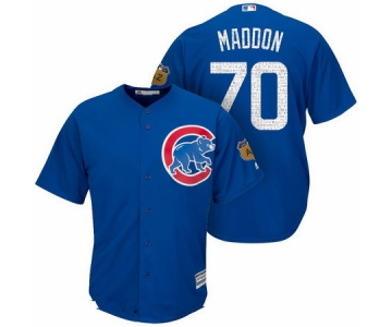 Men's Chicago Cubs #70 Joe Maddon Royal Blue 2017 Spring Training Stitched MLB Majestic Cool Base Jersey