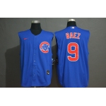 Men's Chicago Cubs #9 Javier Baez Blue 2020 Cool and Refreshing Sleeveless Fan Stitched MLB Nike Jersey