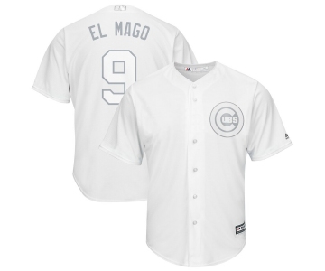Men's Chicago Cubs 9 Javier Baez El Mago White 2019 Players' Weekend Player Jersey