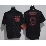 Men's Chicago Cubs #9 Javier Baez Lights Out Black Fashion Stitched MLB Majestic Cool Base Jersey