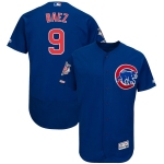 Men's Chicago Cubs 9 Javier Baez Royal 150th Patch Flexbase Jersey