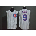 Men's Chicago Cubs #9 Javier Baez White 2020 Cool and Refreshing Sleeveless Fan Stitched MLB Nike Jersey