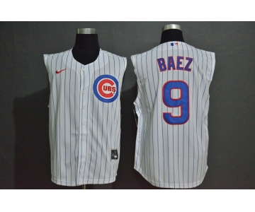 Men's Chicago Cubs #9 Javier Baez White 2020 Cool and Refreshing Sleeveless Fan Stitched MLB Nike Jersey