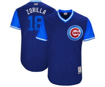 Men's Chicago Cubs Ben Zobrist Zorilla Majestic Royal 2017 Players Weekend Authentic Jersey