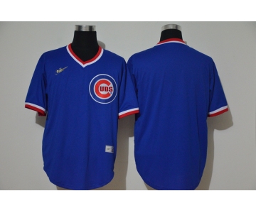 Men's Chicago Cubs Blank Blue Throwback Cooperstown Stitched MLB Cool Base Nike Jersey