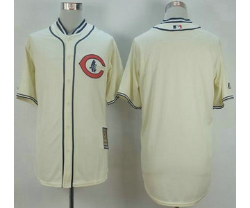 Men's Chicago Cubs Blank Cream 1929 Turn Back The Clock Jersey