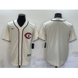 Men's Chicago Cubs Blank Cream Turn Back the Clock Stitched MLB Cooperstown Collection Nike Jersey