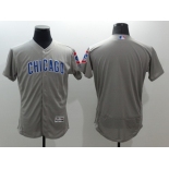 Men's Chicago Cubs Blank Gray Road 2016 Flexbase Majestic Baseball Jersey