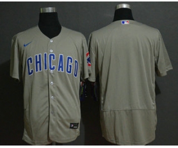 Men's Chicago Cubs Blank Gray Stitched MLB Flex Base Nike Jersey