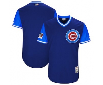 Men's Chicago Cubs Blank Majestic Royal 2018 Players' Weekend Authentic Team Jersey