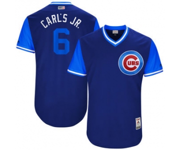 Men's Chicago Cubs Carl Edwards Jr. Carl's Jr. Majestic Royal 2017 Players Weekend Authentic Jersey