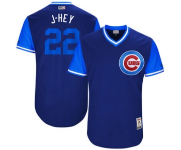 Men's Chicago Cubs Jason Heyward J-Hey Majestic Royal 2017 Players Weekend Authentic Jersey