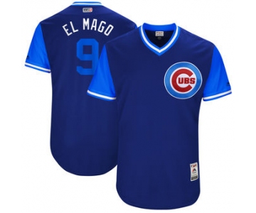 Men's Chicago Cubs Javier Baez El Mago Majestic Royal 2017 Players Weekend Authentic Jersey