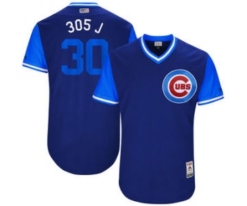 Men's Chicago Cubs Jon Jay 305 J Majestic Royal 2017 Players Weekend Authentic Jersey