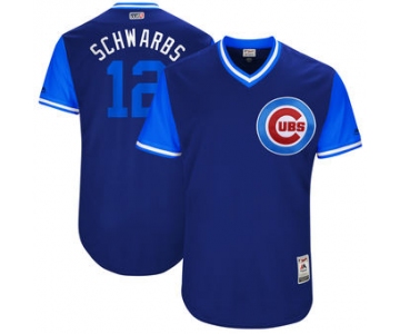 Men's Chicago Cubs Kyle Schwarber Schwarbs Majestic Royal 2017 Players Weekend Authentic Jersey