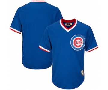 Men's Chicago Cubs Majestic Blank Alternate Royal Big & Tall Cooperstown Collection Cool Base Replica Team Jersey