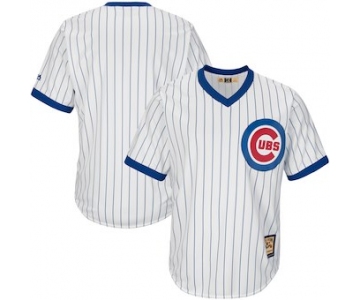Men's Chicago Cubs Majestic Blank White Big & Tall Cooperstown Collection Cool Base Replica Team Jersey