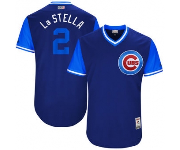 Men's Chicago Cubs Tommy La Stella La Stella Majestic Royal 2017 Players Weekend Authentic Jersey