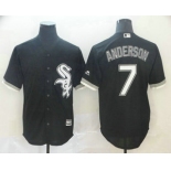 Men's Chicago White Sox #7 Tim Anderson Black Stitched MLB Cool Base Jersey