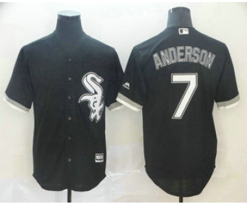 Men's Chicago White Sox #7 Tim Anderson Black Stitched MLB Cool Base Jersey