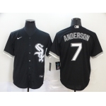 Men's Chicago White Sox #7 Tim Anderson Black Stitched MLB Cool Base Nike Jersey