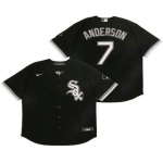 Men's Chicago White Sox #7 Tim Anderson Black Stitched MLB Flex Base Nike Jersey