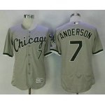 Men's Chicago White Sox #7 Tim Anderson Gray Road Stitched MLB Flex Base Jersey