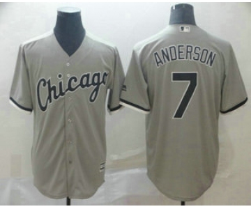 Men's Chicago White Sox #7 Tim Anderson Gray Stitched MLB Cool Base Jersey