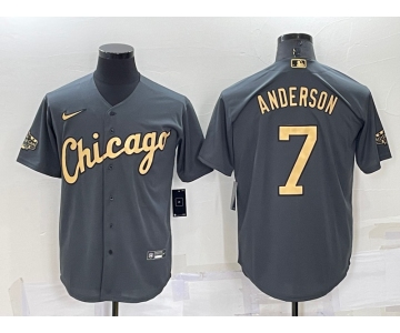 Men's Chicago White Sox #7 Tim Anderson Grey 2022 All Star Stitched Cool Base Nike Jersey