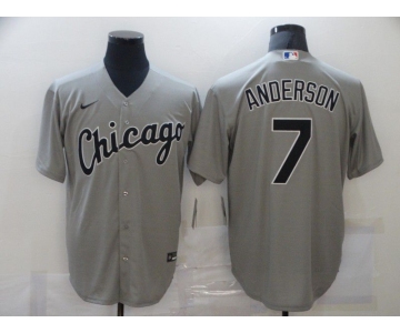 Men's Chicago White Sox #7 Tim Anderson Grey Stitched MLB Cool Base Nike Jersey